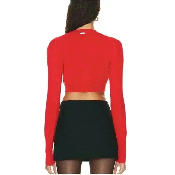 Ferragamo CROPPED RED CASHMERE CARDIGAN - Picture 4 of 7